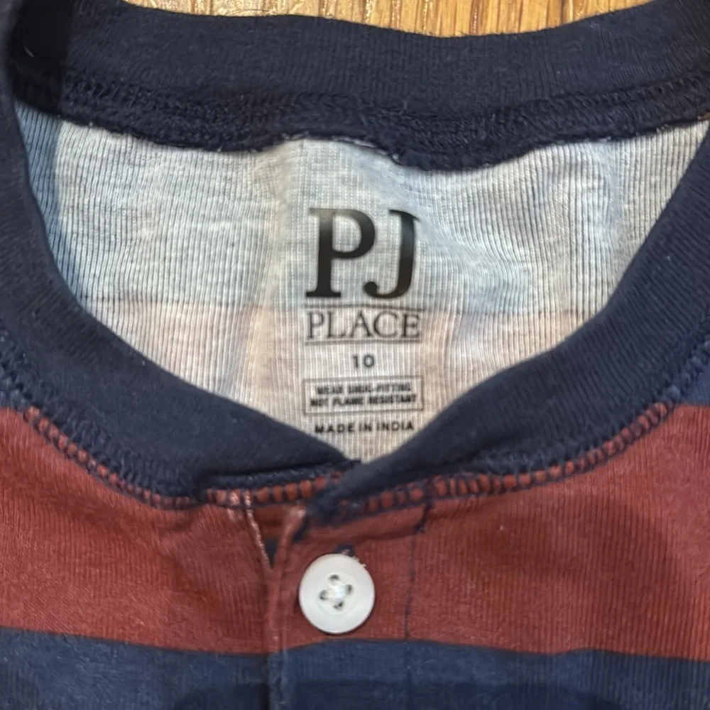 The Children’s Place Striped Henley Snug Fit Cotton Pajamas